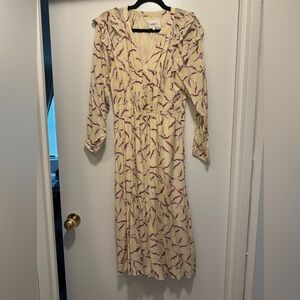 Ba&sh pattern long sleeve dress
